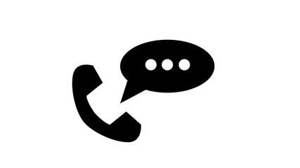 phone call icon flat, simple style on white background