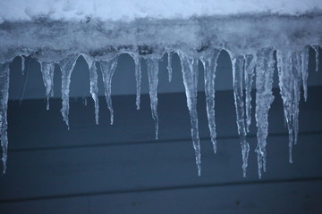 icicles on a cabin