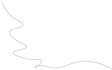 Christmas tree, line drawing design vector illustration