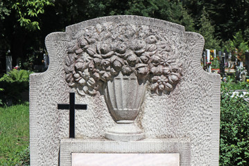 Tombstone in the public cemetery