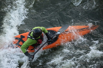 kayaker in water