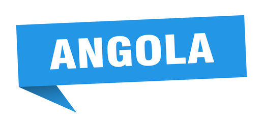 Angola sticker. Blue Angola signpost pointer sign