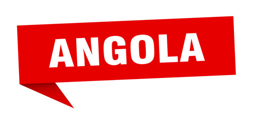 Angola sticker. Red Angola signpost pointer sign