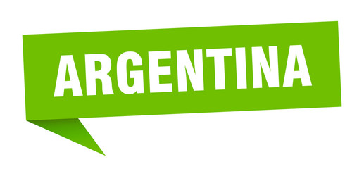 Argentina sticker. Green Argentina signpost pointer sign