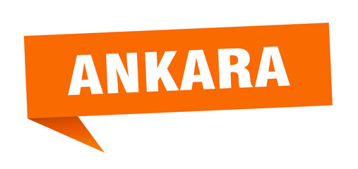 Ankara sticker. Orange Ankara signpost pointer sign