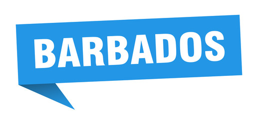 Barbados sticker. Blue Barbados signpost pointer sign