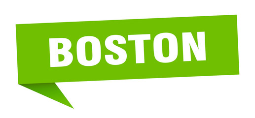 Boston sticker. Green Boston signpost pointer sign