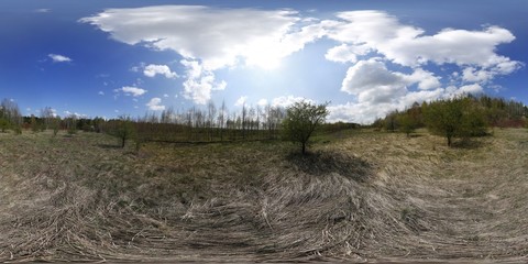 Spring landscape HDRI Panorama