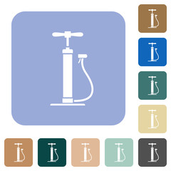 Air pump rounded square flat icons