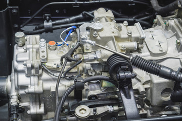 Close-Up Of Car Engine