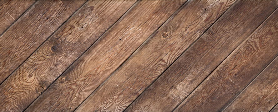 old brown weathered wooden floor diagonally