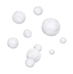 Snowballs isolated on white background