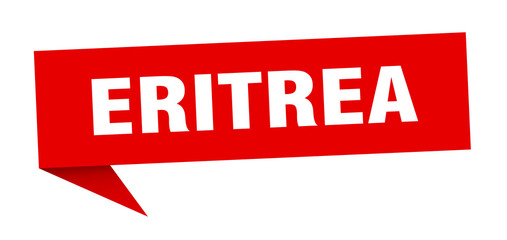 Eritrea sticker. Red Eritrea signpost pointer sign