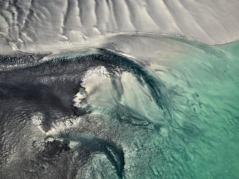 Low tide pattern& The aerial shot was taken in Western Australia from a Cessna plane