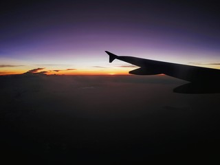 Sunset View from an Aeroplane