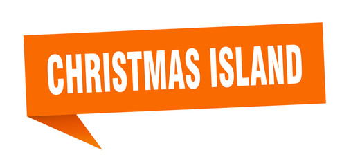 Christmas Island sticker. Orange Christmas Island signpost pointer sign © Aquir