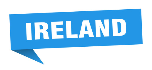 Ireland sticker. Blue Ireland signpost pointer sign
