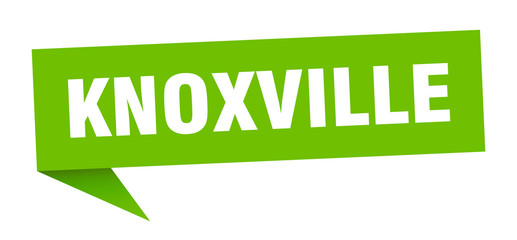 Knoxville sticker. Green Knoxville signpost pointer sign