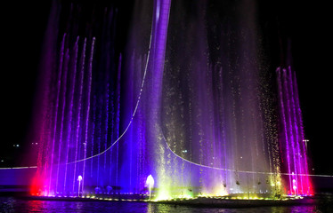Dancing fountain in the park