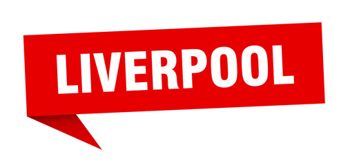 Liverpool sticker. Red Liverpool signpost pointer sign
