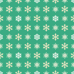 Christmas snowflakes seamless pattern with tiled snow