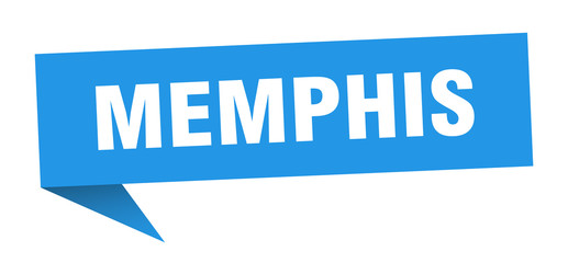 Memphis sticker. Blue Memphis signpost pointer sign