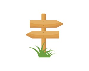 wood sign  icon vector illustration
