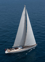 Sailing. Saling boat. Superyacht. Palma Cup. Palma de Mallorca. Spain. Mediterranean Sea