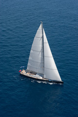 Sailing. Saling boat. Superyacht. Palma Cup. Palma de Mallorca. Spain. Mediterranean Sea