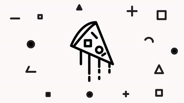 Pizza line icon