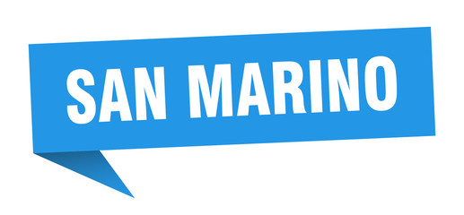 San Marino sticker. Blue San Marino signpost pointer sign