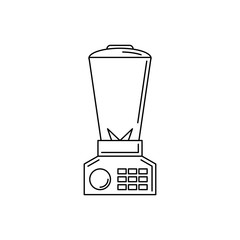 Blender line icon. kitchen tool illustration for design and web.