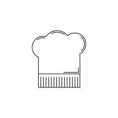 chef hat line icon. kitchen tool illustration for design and web.