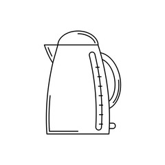 electric kettle line icon. kitchen tool illustration for design and web.