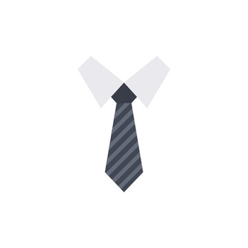 Necktie Vector Flat Illustration. Pixel perfect Icon Style.