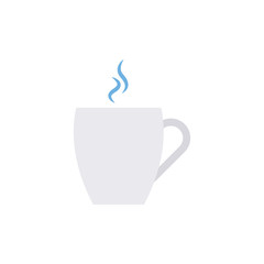 Tea Cup Vector Flat Illustration. Pixel perfect Icon Style.