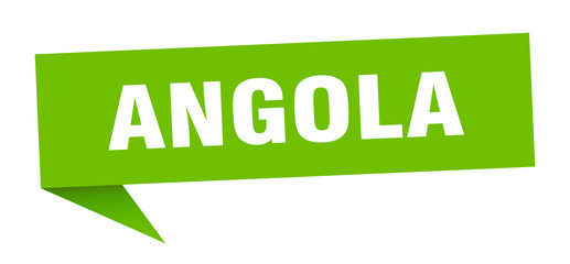 Angola sticker. Green Angola signpost pointer sign