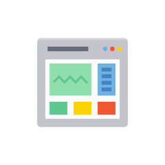 Web Content Vector Flat Illustration. Pixel perfect Icon Style.