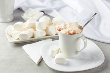 Hot chocolate with marshmallows.
