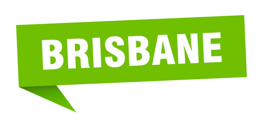Brisbane sticker. Green Brisbane signpost pointer sign