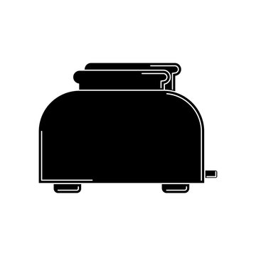 recommend clip art: toaster silhouette. kitchen tool illustration for design and web.