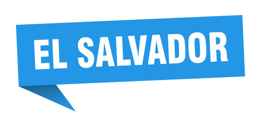 El Salvador sticker. Blue El Salvador signpost pointer sign