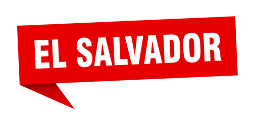 El Salvador sticker. Red El Salvador signpost pointer sign
