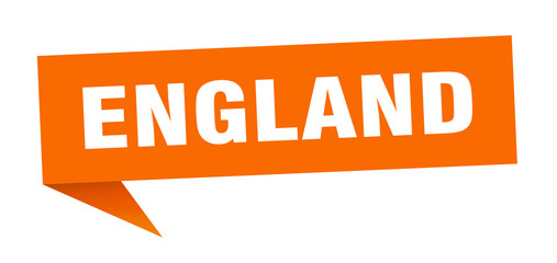 England sticker. Orange England signpost pointer sign