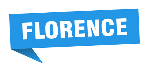 Florence sticker. Blue Florence signpost pointer sign