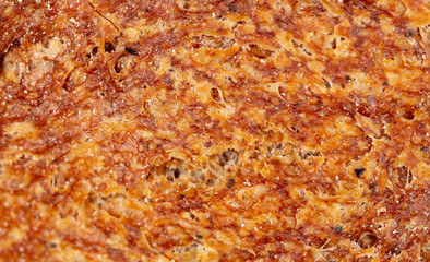 Brown bread crust as an abstract background