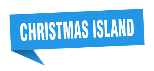 Christmas Island sticker. Blue Christmas Island signpost pointer sign