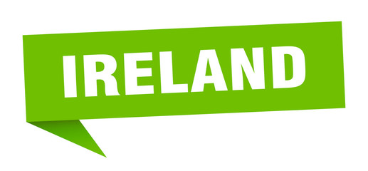 Ireland sticker. Green Ireland signpost pointer sign