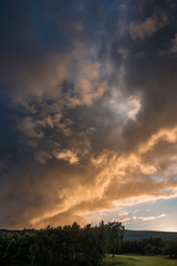 Obraz na płótnie Canvas Sunset over Spey Valley Golf and Country Club