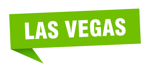 Las Vegas sticker. Green Las Vegas signpost pointer sign